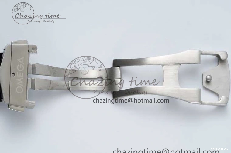 0706 TopPick Speedmaster Racing Master SS HKF Best Edition White Black Dial on Black Rubber Strap A 7813